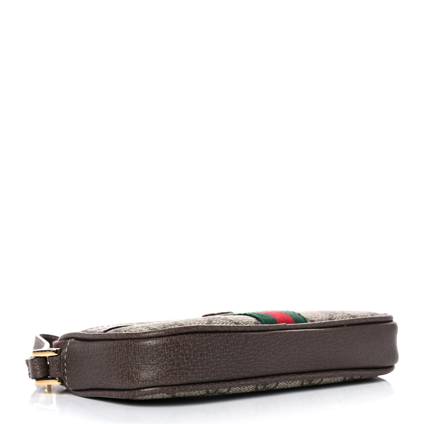 GG Supreme Monogram Ophidia Phone Case Wristlet Brown