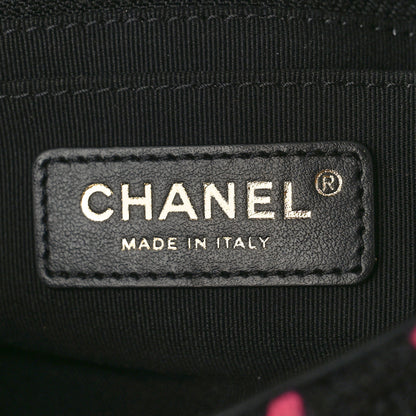Chanel Tweed Diamond Threaded Mini Rectangular Pearl Crush Flap Black Multicolor 6 of 10