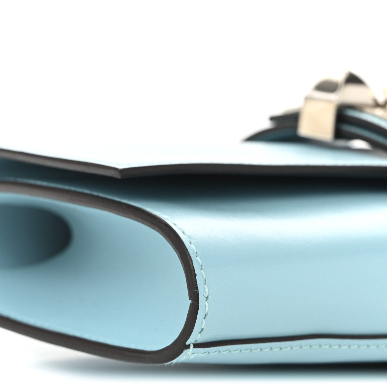 Hermes Tadelakt Medor 23 Clutch Bleu Atoll 9 of 10