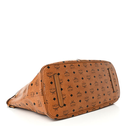 MCM Visetos Large Liz Reversible Shopper Tote Cognac 5 of 8