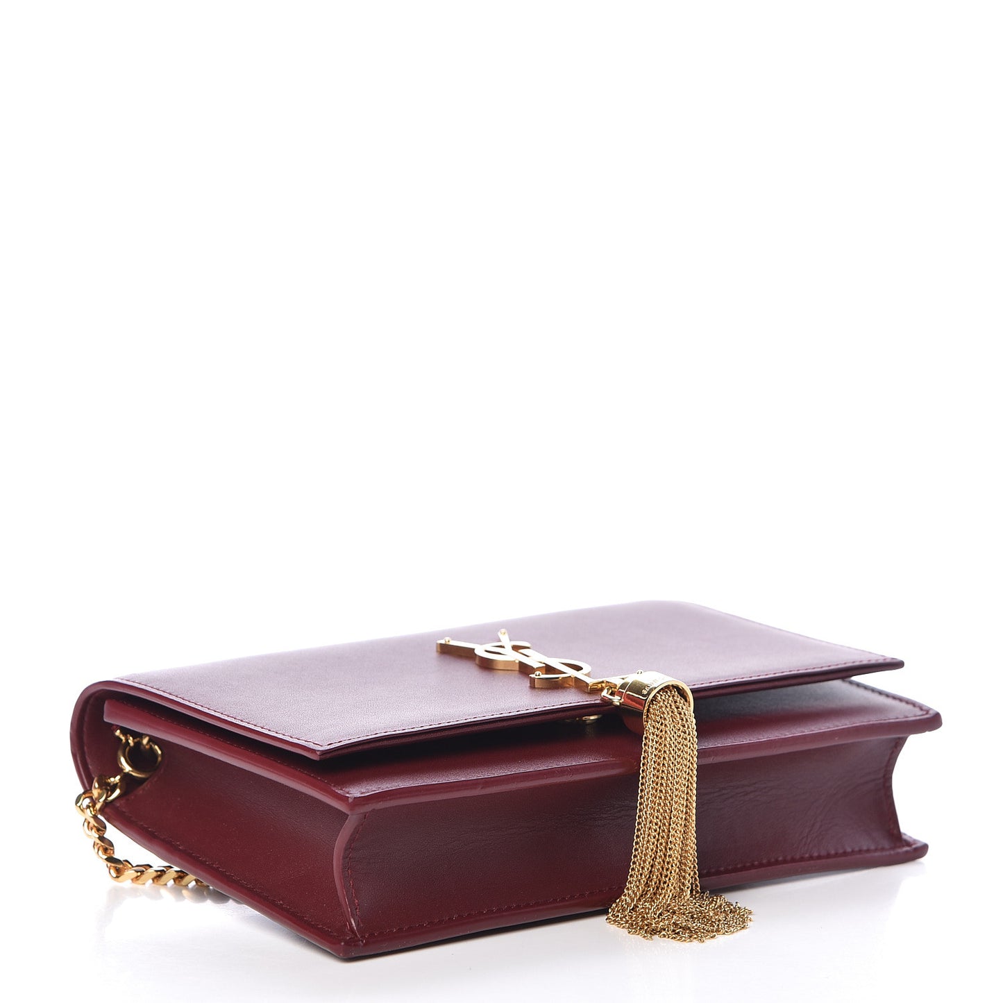 Smooth Calfskin Classic Monogram Kate Tassel Chain Wallet Palissandre