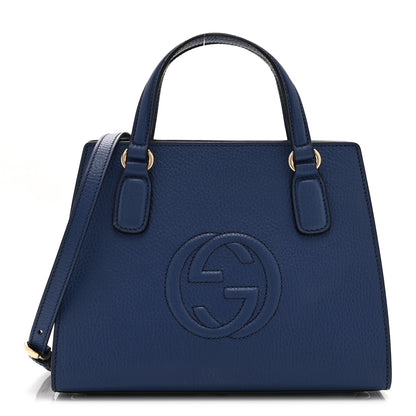 Gucci Dollar Calfskin Medium Soho Top Handle Satchel Caspian 1 of 11