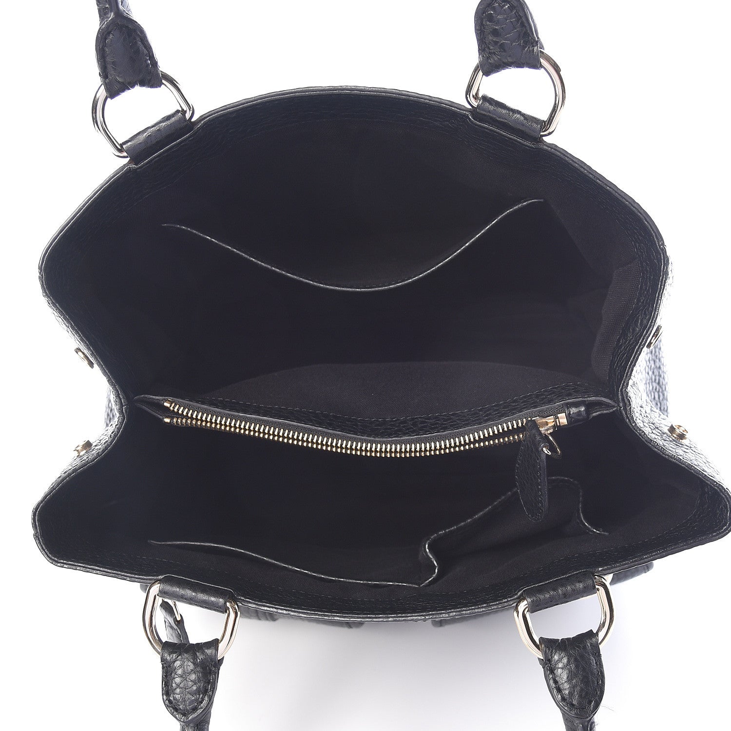 Burberry Heritage Grain Front Pocket Tote Black 5 of 9