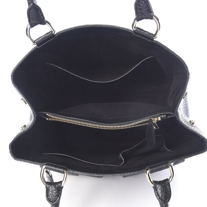 Burberry Heritage Grain Front Pocket Tote Black 5 of 9