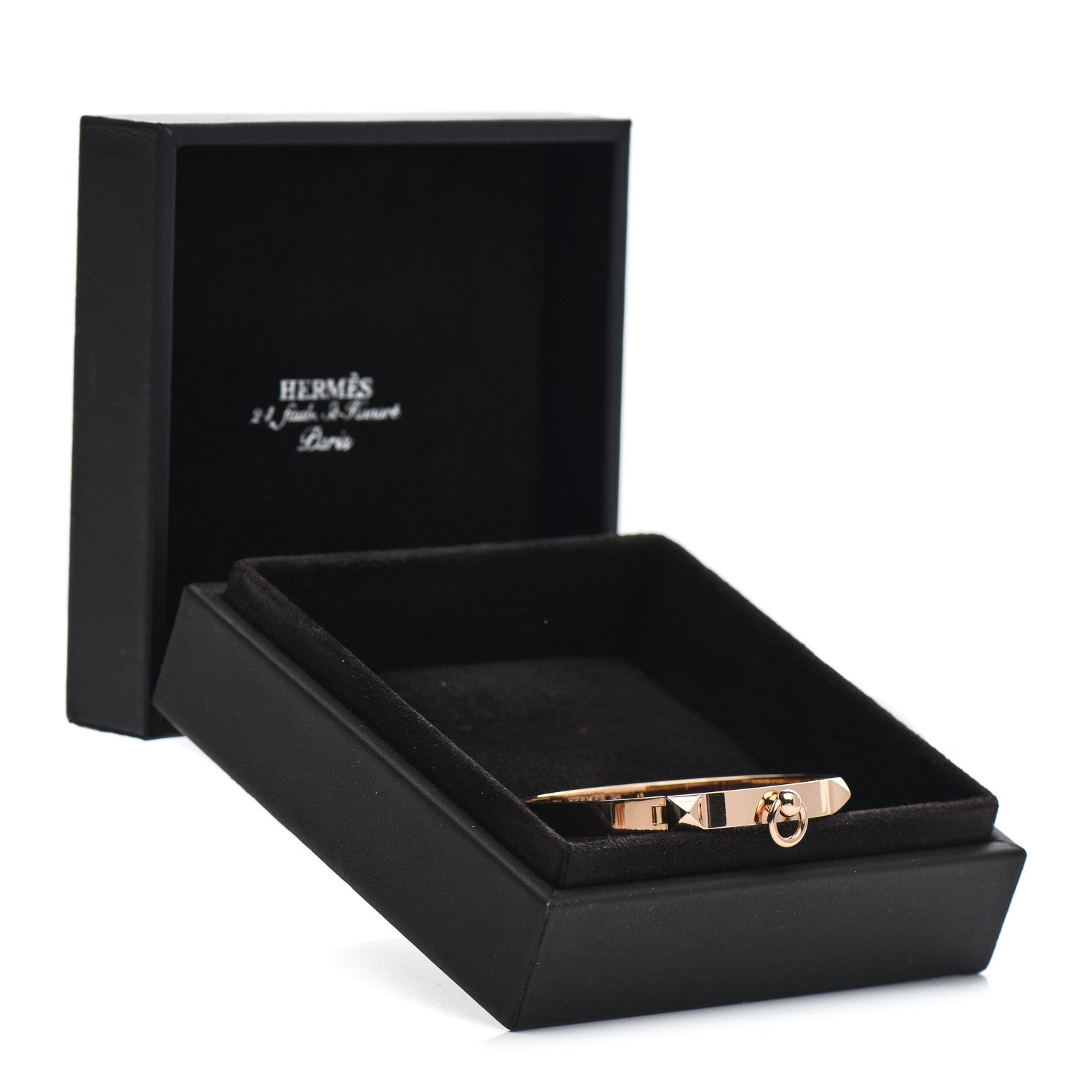 Hermes 18K Rose Gold PM Collier De Chien Bracelet SH 4 of 4