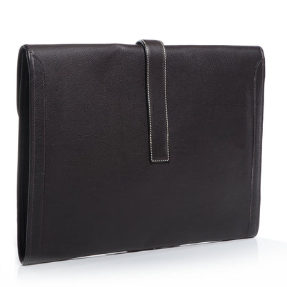 Hermes Evergrain Jige GM Clutch Black 3 of 7