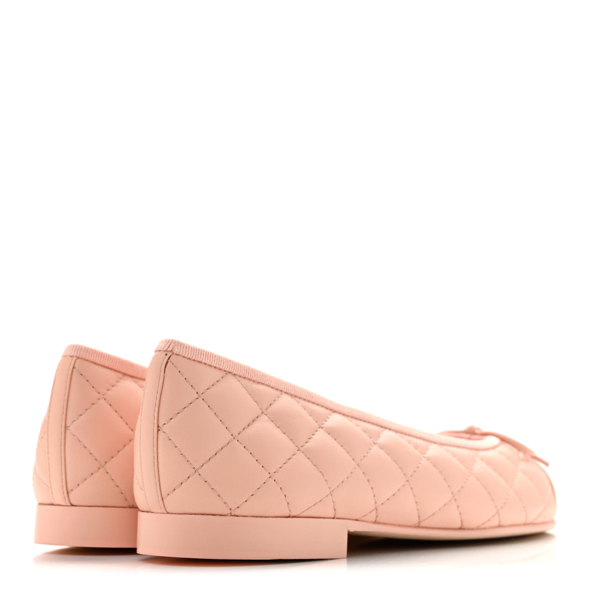 Chanel Lambskin Quilted CC Cap Toe Ballerina Flats 39 Light Pink 5 of 10