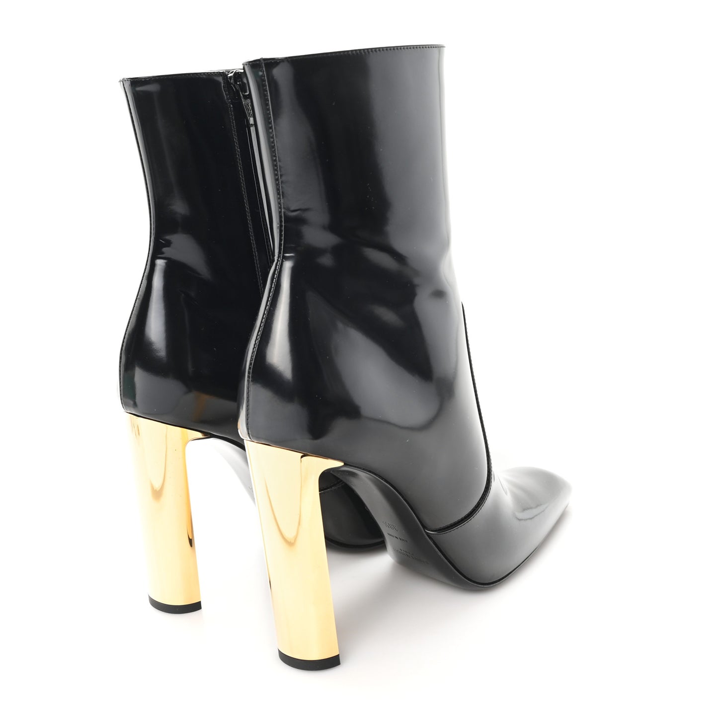 Vitello Marilyn Auteuil 105 Ankle Zip Boots 38.5 Black