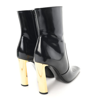 Saint Laurent Vitello Marilyn Auteuil 105 Ankle Zip Boots 38.5 Black 5 of 10