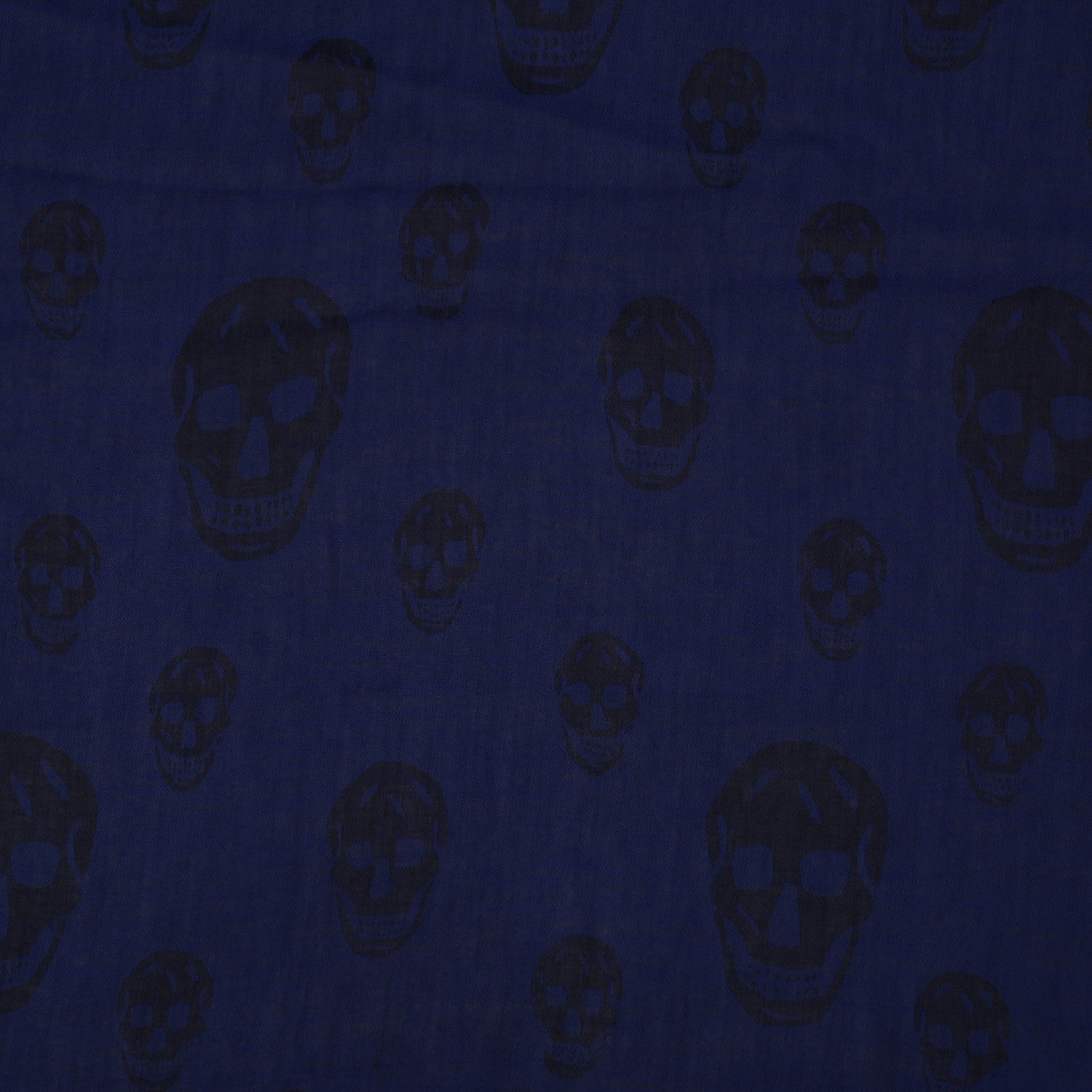 Alexander McQueen Cotton Viscose Skull Shawl Blue 1 of 5
