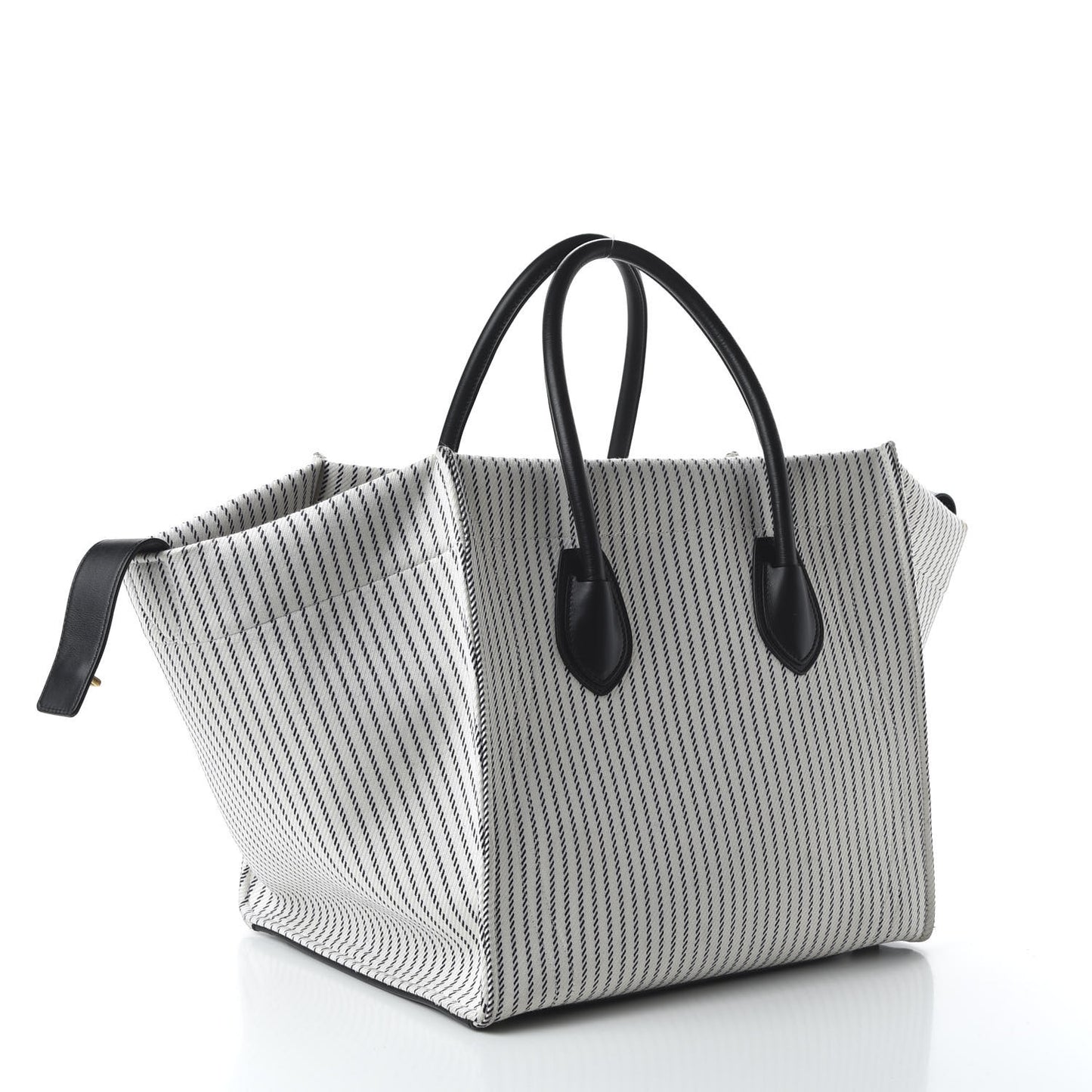 Cotton Canvas Striped Medium Phantom Luggage White Navy