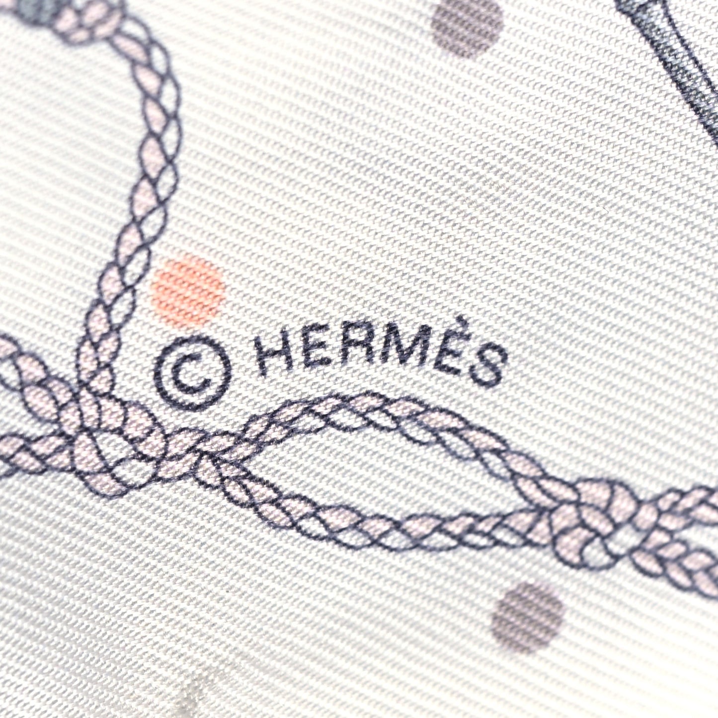 Silk Les Cles A Pois Twilly White Gris Acier