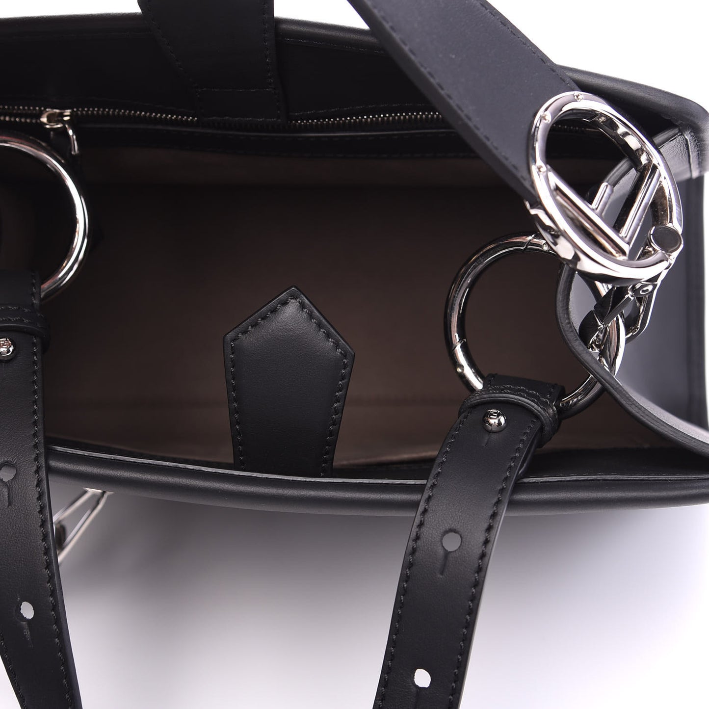 Vitello Century Opaco F is Fendi Small Runaway Satchel Black