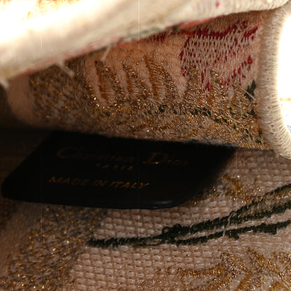 Christian Dior Canvas Embroidered Hibiscus Printed Mini Book Tote Beige Multicolor 9 of 9