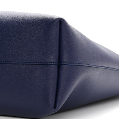Saint Laurent Calfskin Large Shopping Tote Navy 11 of 11