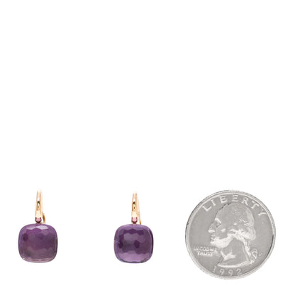 Pomellato 18K Rose Gold Amethyst Classic Nudo Earrings 2 of 6