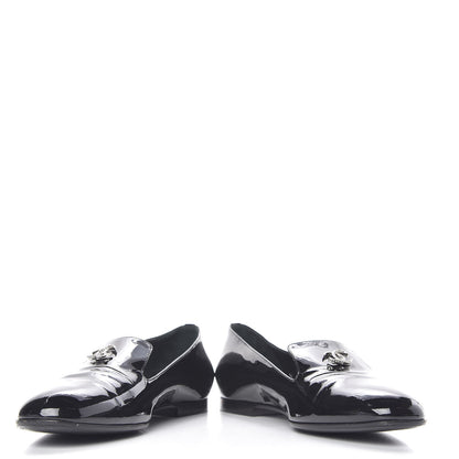 Chanel Patent CC Mocassin Loafers 38 Black 5 of 11