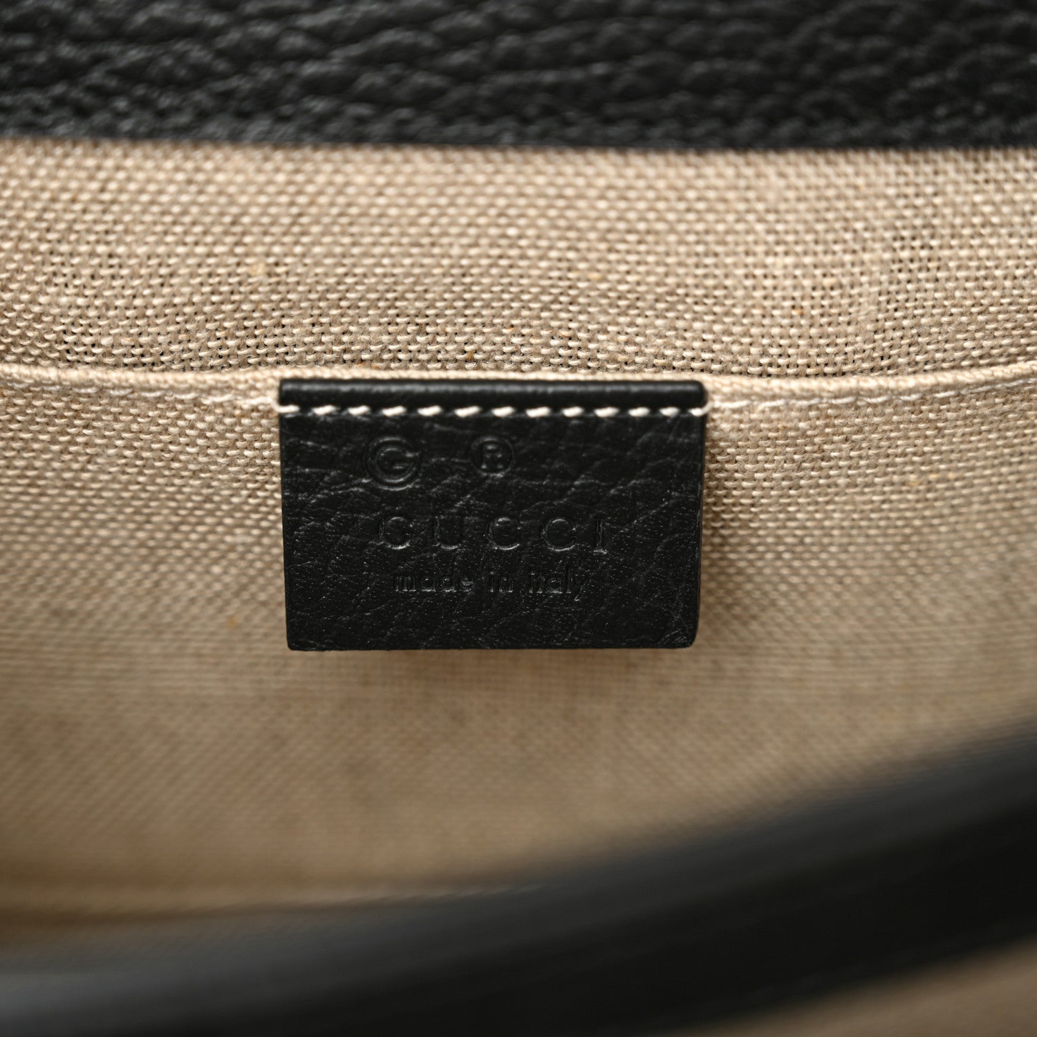 Gucci Dollar Calfskin Small Interlocking G Shoulder Bag Black 6 of 13