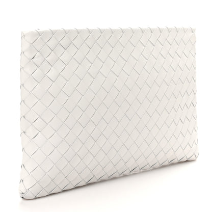 Bottega Veneta Nappa Intrecciato Large Zip Pouch Chalk 3 of 8