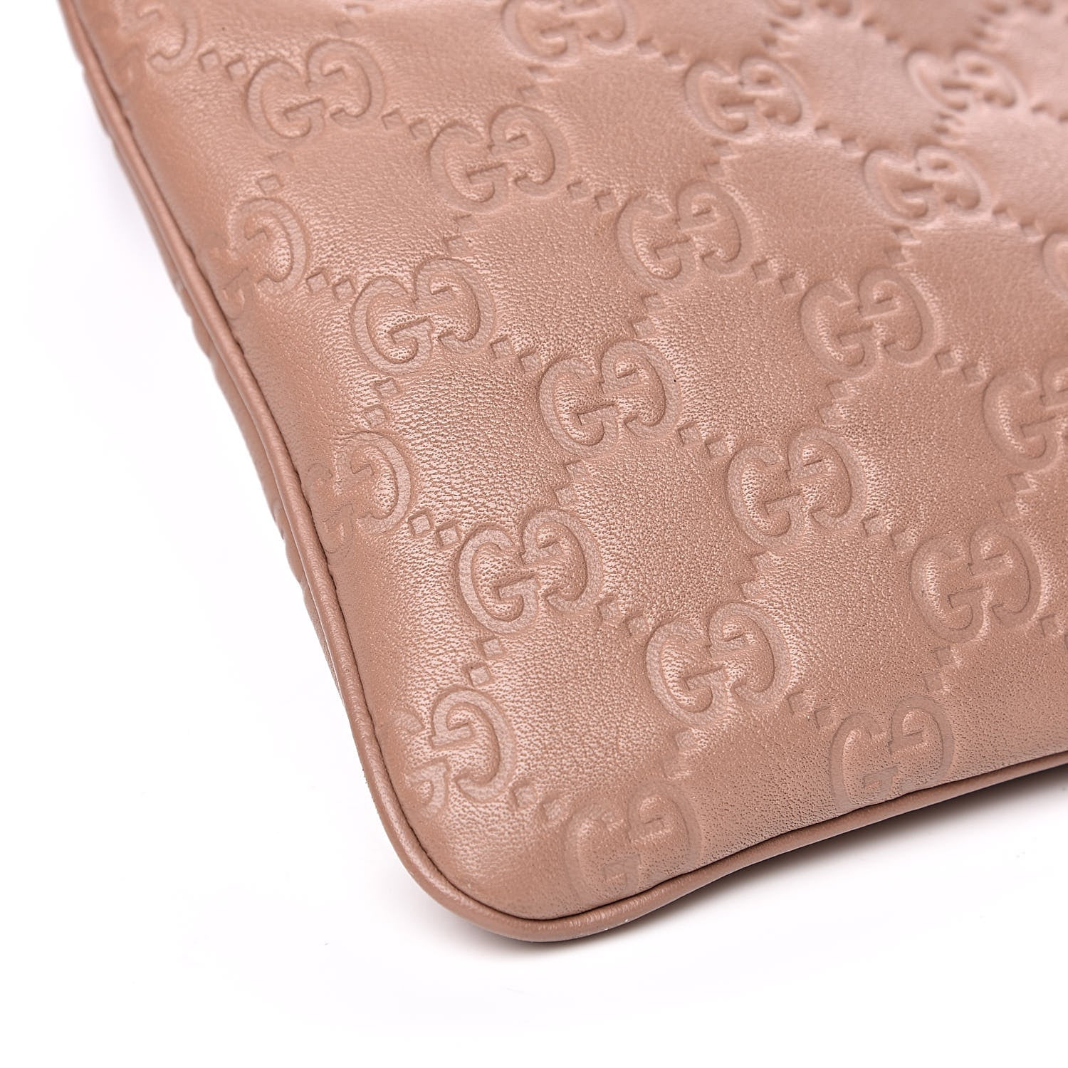 Gucci Guccissima Small Flat Messenger Bag Pink 9 of 14