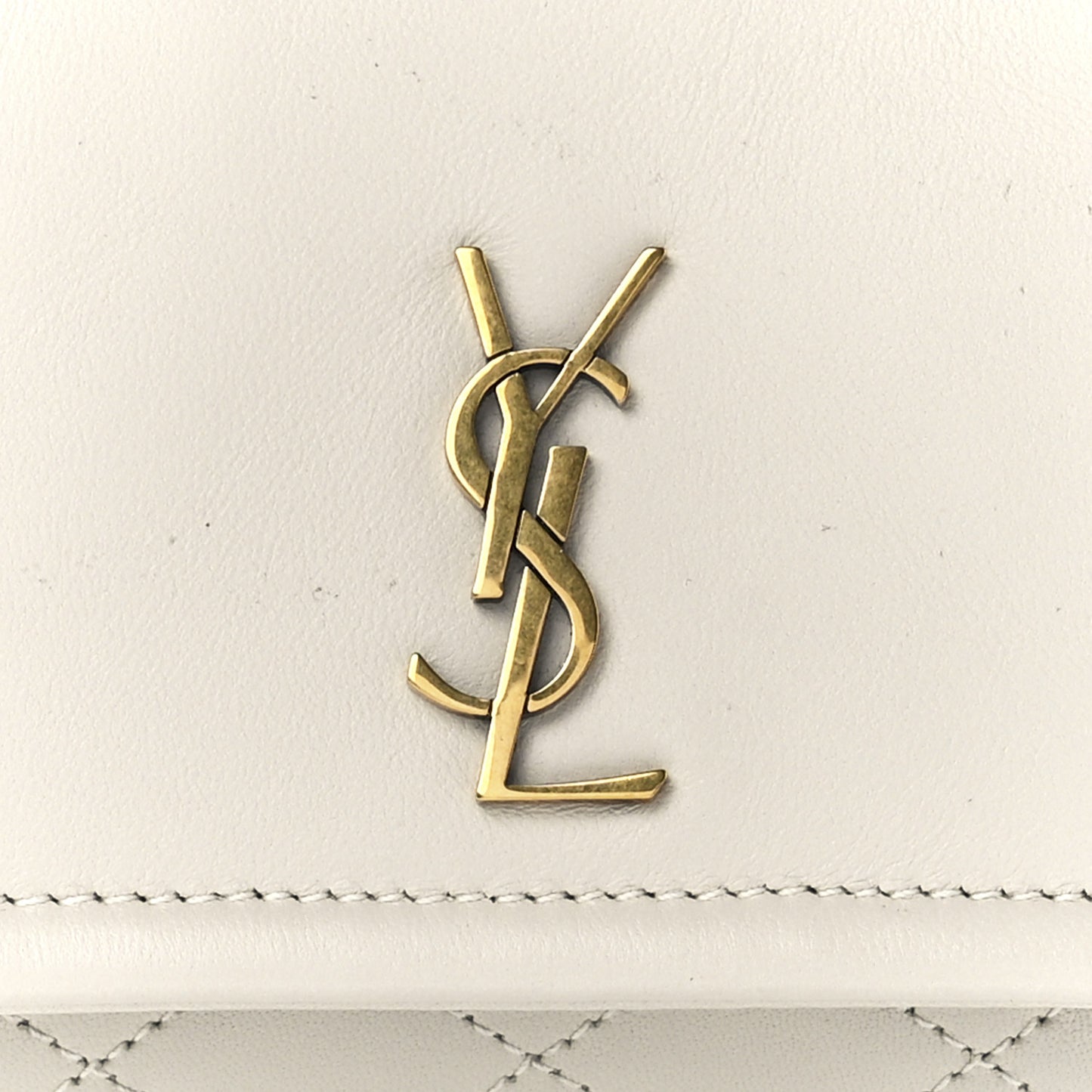 Lambskin Quilted Monogram Mini Nolita Blanc Vintage