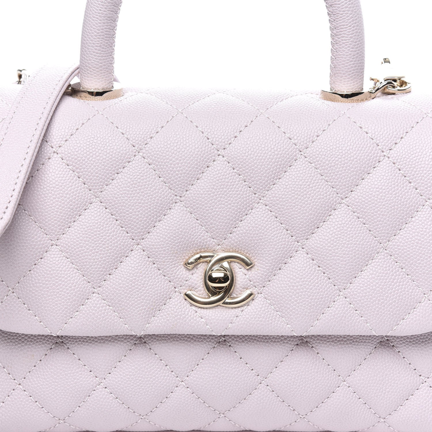 Chanel Caviar Quilted Mini Coco Handle Flap Lilas Lilac 9 of 10
