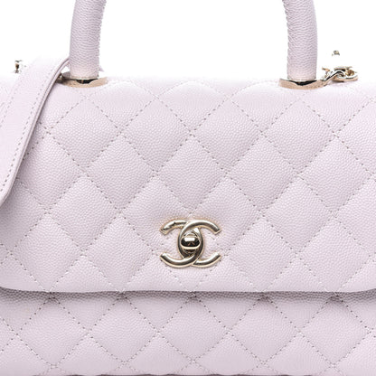 Chanel Caviar Quilted Mini Coco Handle Flap Lilas Lilac 9 of 10