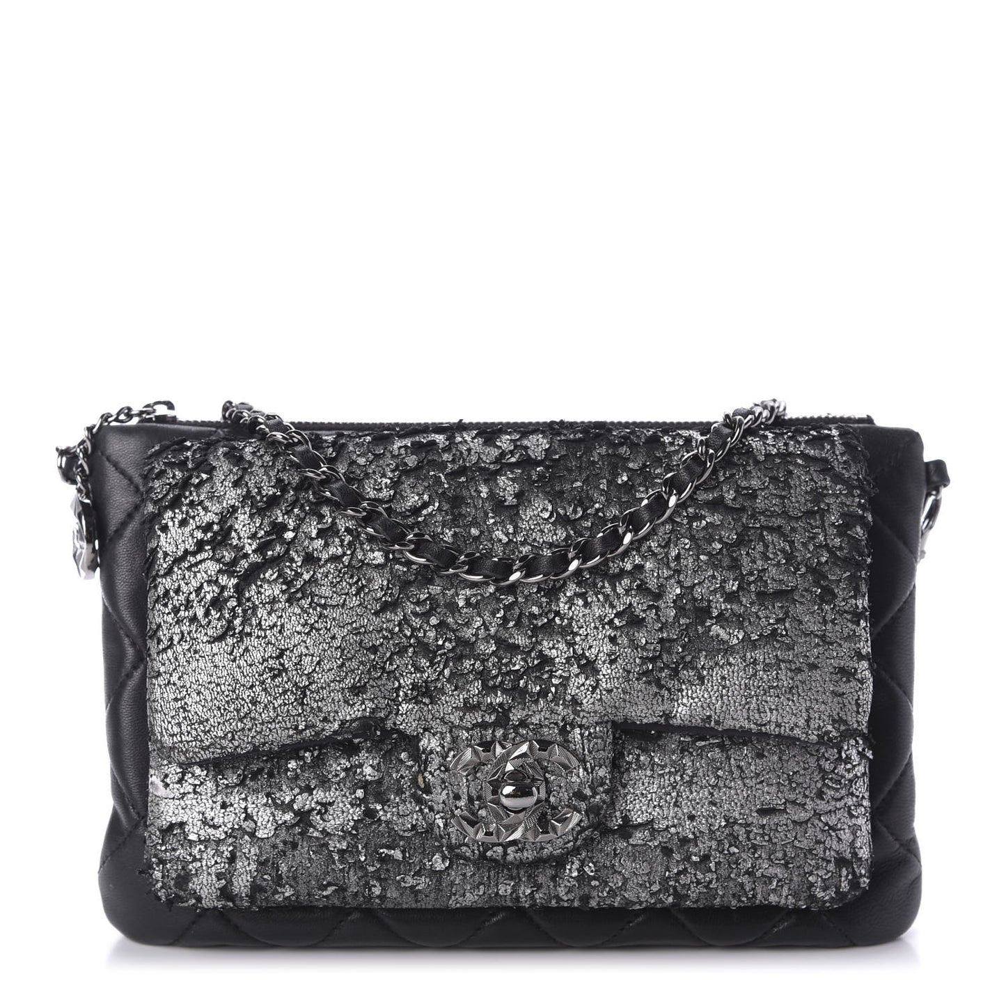 Lambskin Mineral Nights Wristlet Black