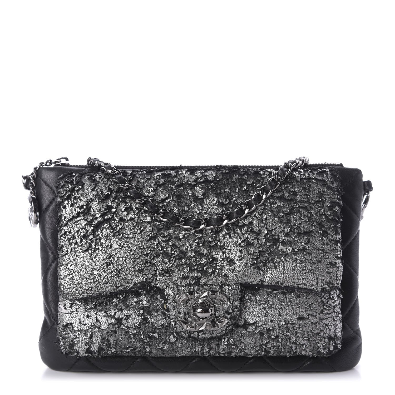 Chanel Lambskin Mineral Nights Wristlet Black 1 of 9