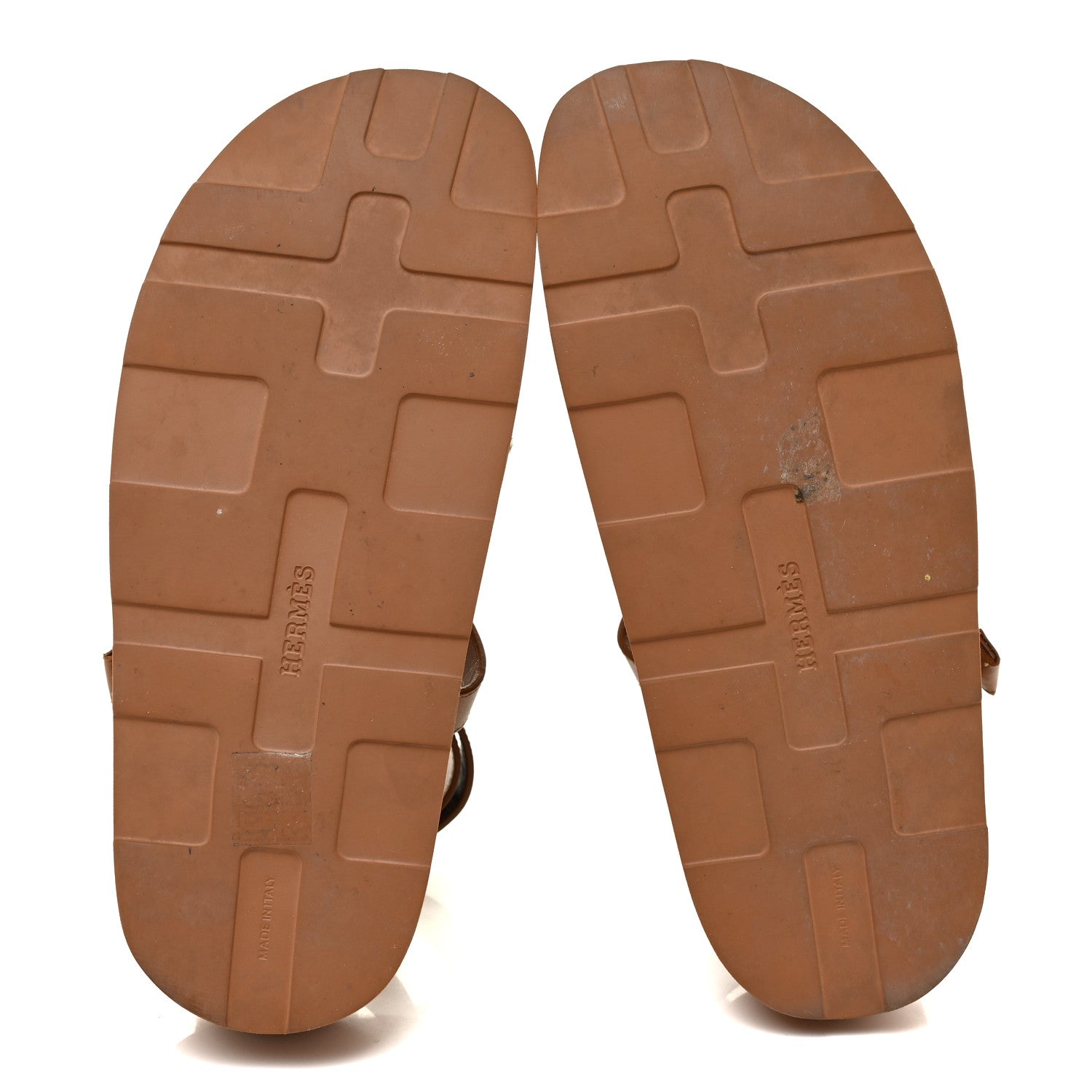 Hermes Calfskin Womens Enid Sandals 37 Gold 6 of 11