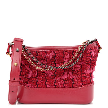 Chanel Tweed Calfskin Small Gabrielle Hobo Pink 1 of 10