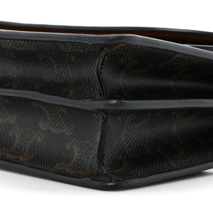 Celine Triomphe Canvas Lambskin Wallet On Strap Tan 10 of 15