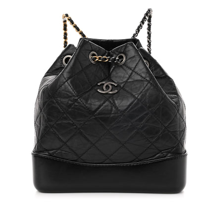 Chanel Aged Calfskin Quilted Small Gabrielle Backpack Black 1 of 11
