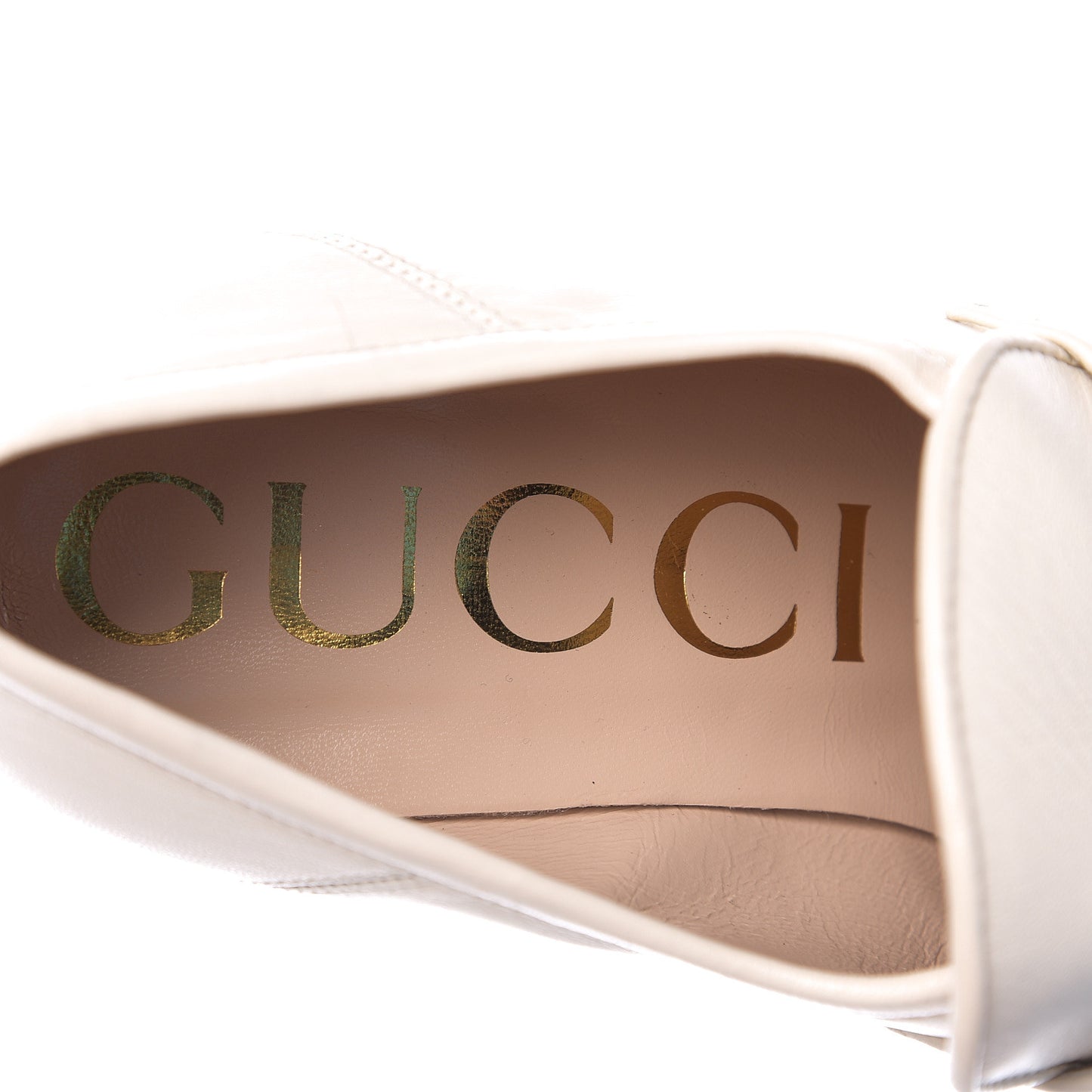 Malaga Kid Pearl Studded Vegas Platform Loafers 40 Mystic White