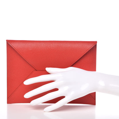 Hermes Chevre Mysore Envelope Wallet Rouge Tomate 2 of 8