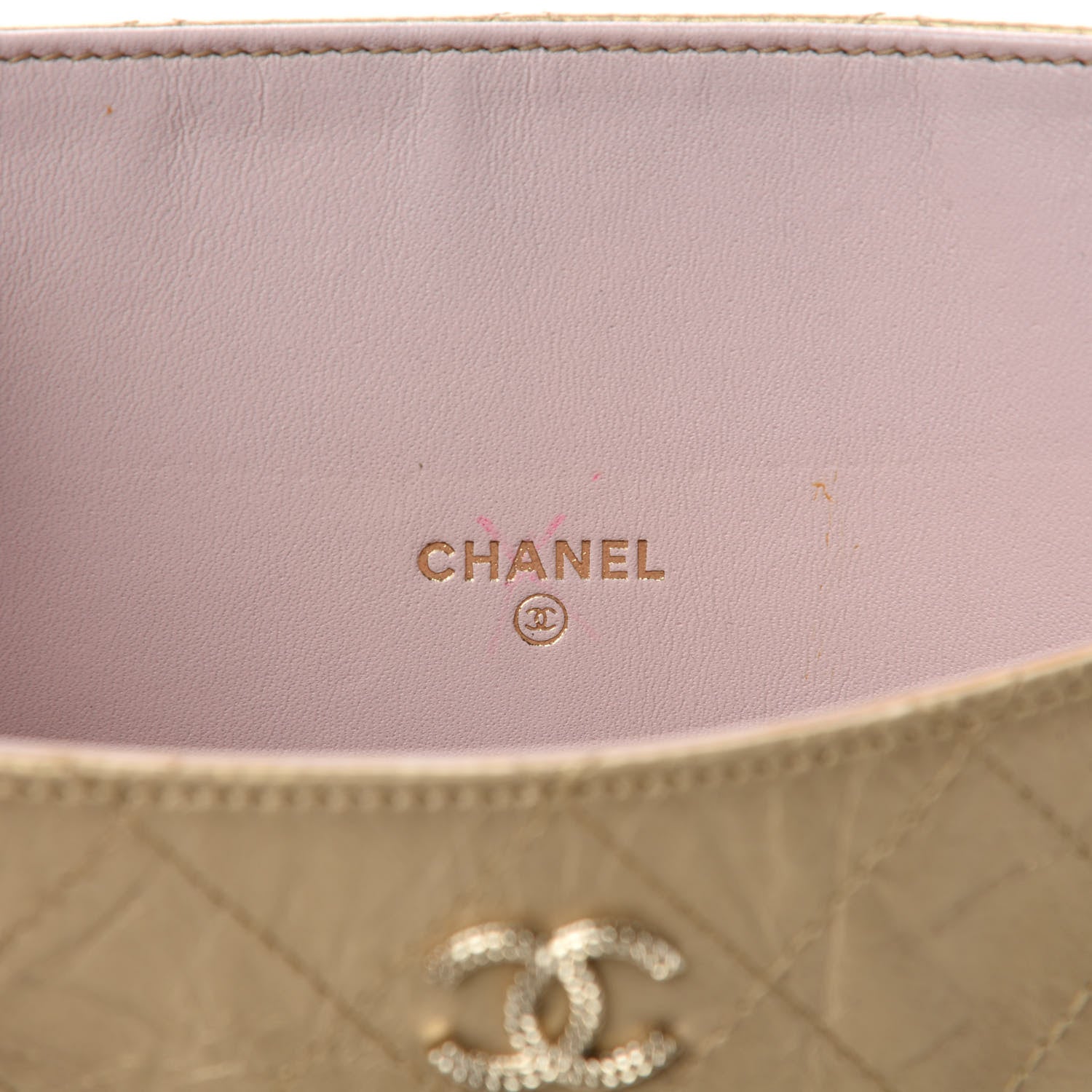 Chanel Metallic Calfskin Brilliant iPad Case Gold 6 of 10