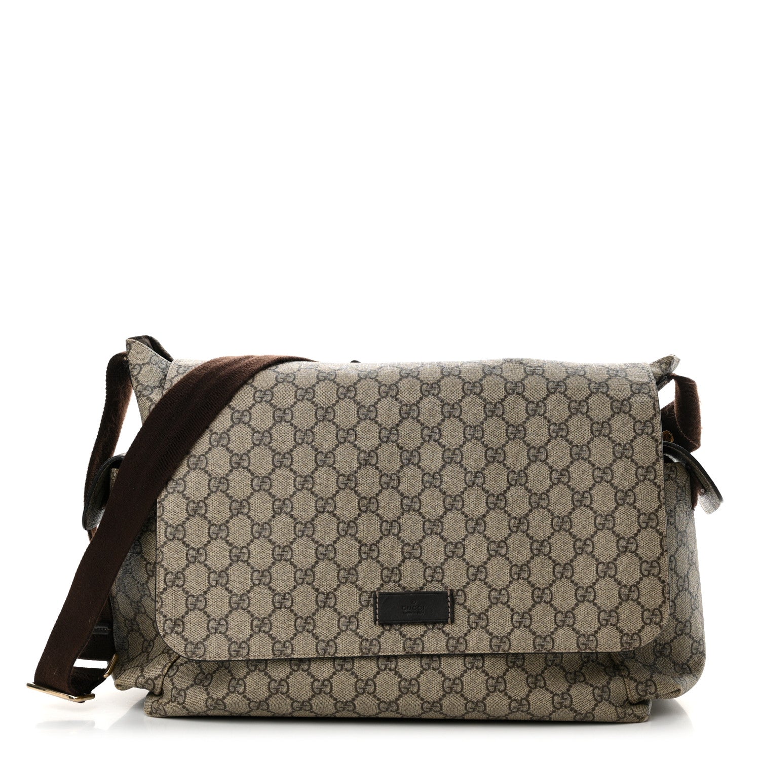 Gucci GG Plus Monogram Messenger Diaper Bag Dark Brown 1 of 16