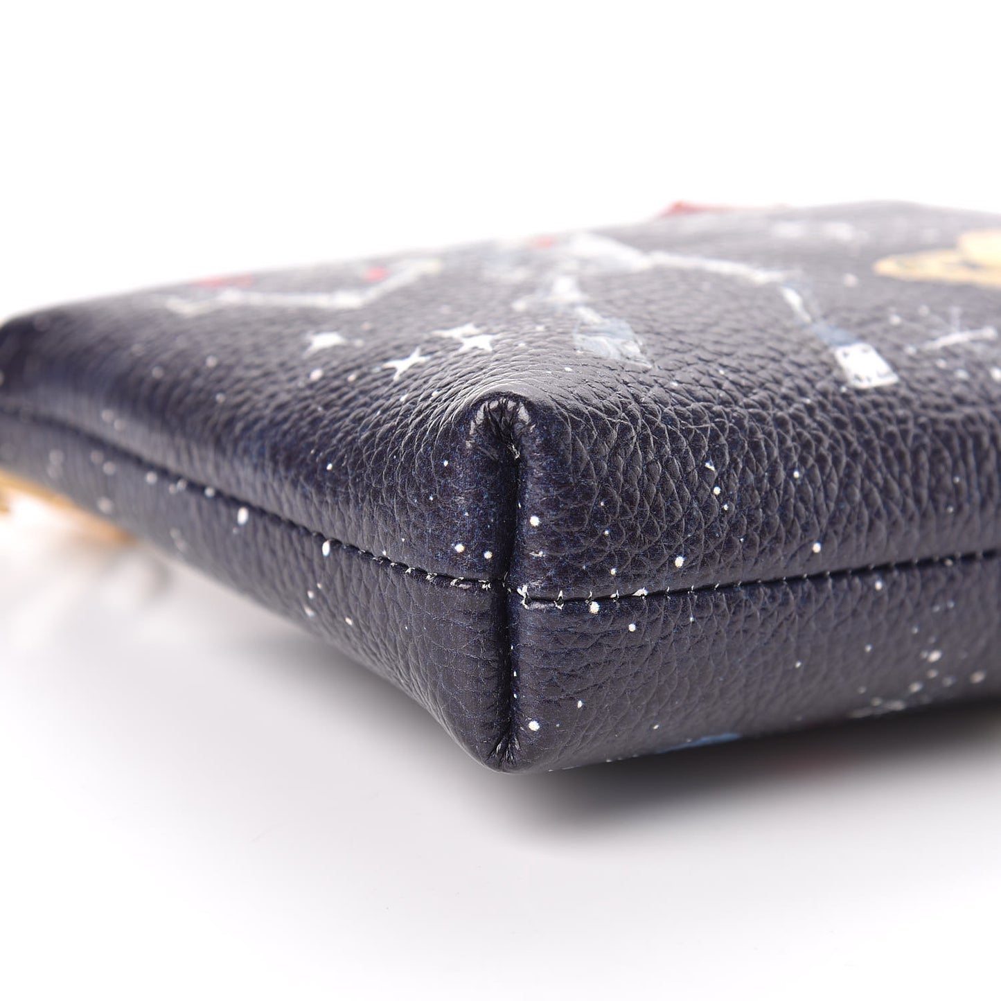 Grained Calfskin Space Robot Pochette Multicolor