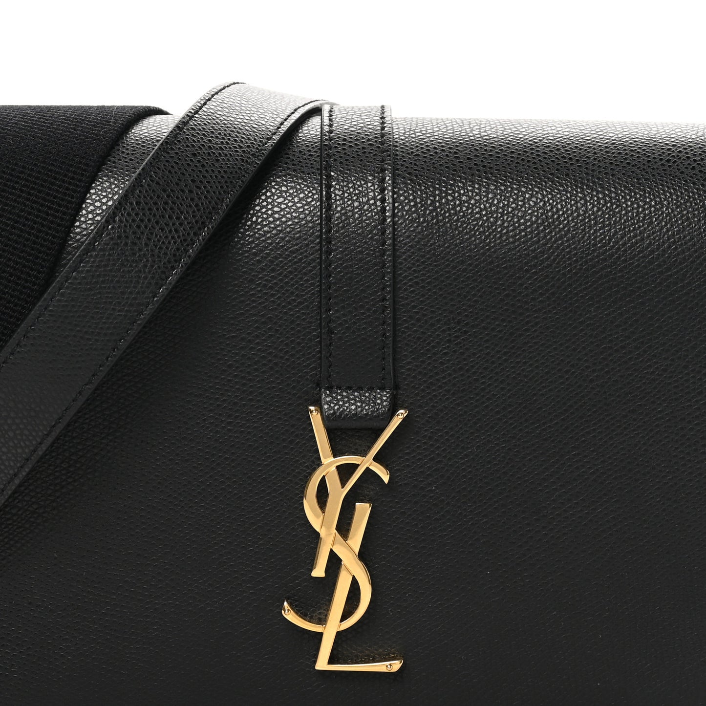 Textured Calfskin Medium Classic Monogram Universite Bag Black