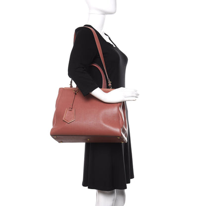 Fendi Vitello Elite Flamingo Regular 2Jours Tote Terracotta 2 of 11