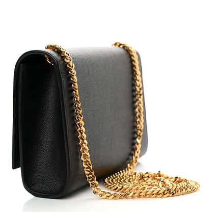 Saint Laurent Grain De Poudre Small Monogram Kate Satchel Black 3 of 12