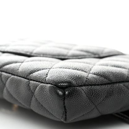Chanel Caviar Quilted Flap Clutch Black 8 of 11