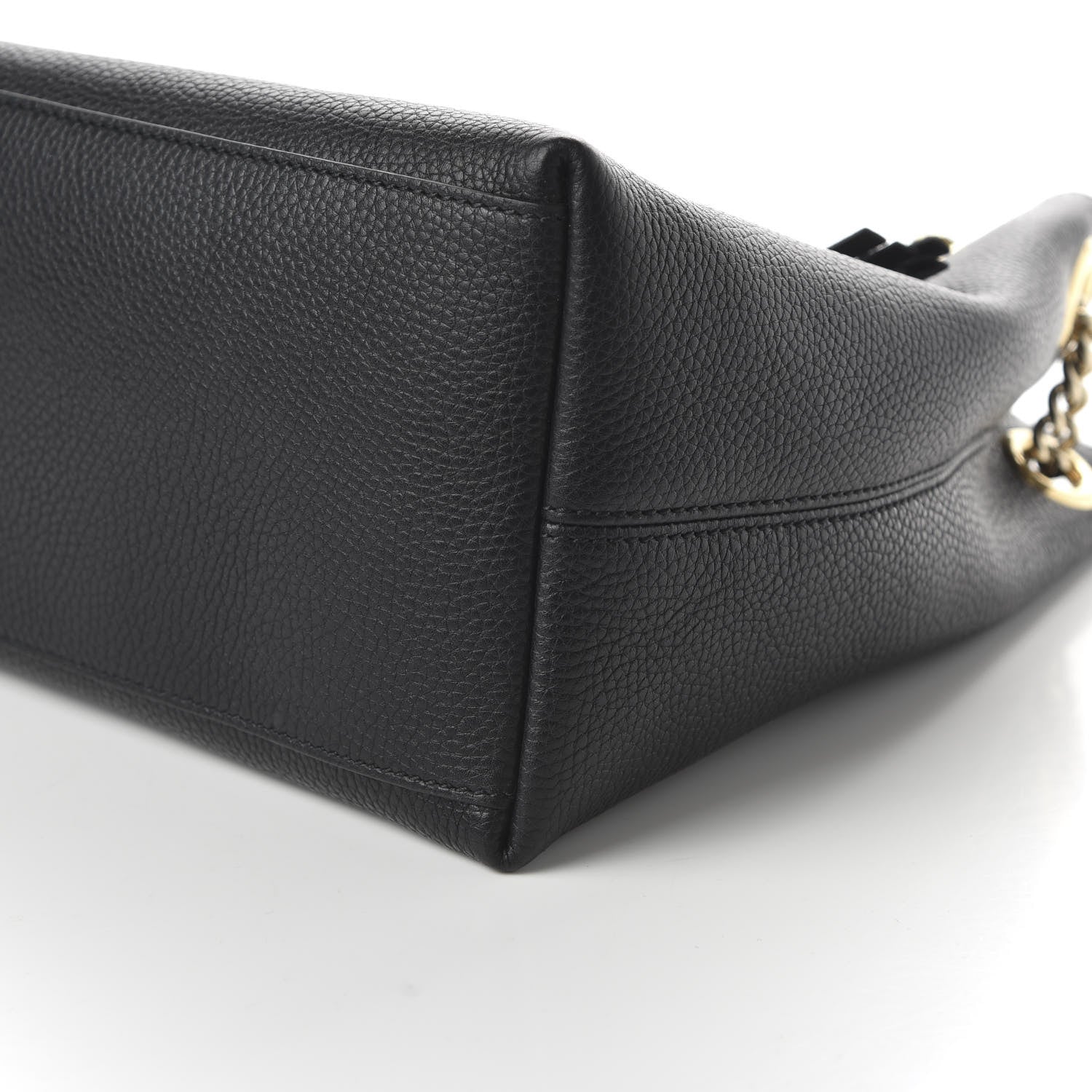 Gucci Pebbled Calfskin Medium Soho Chain Shoulder Bag Black 7 of 10