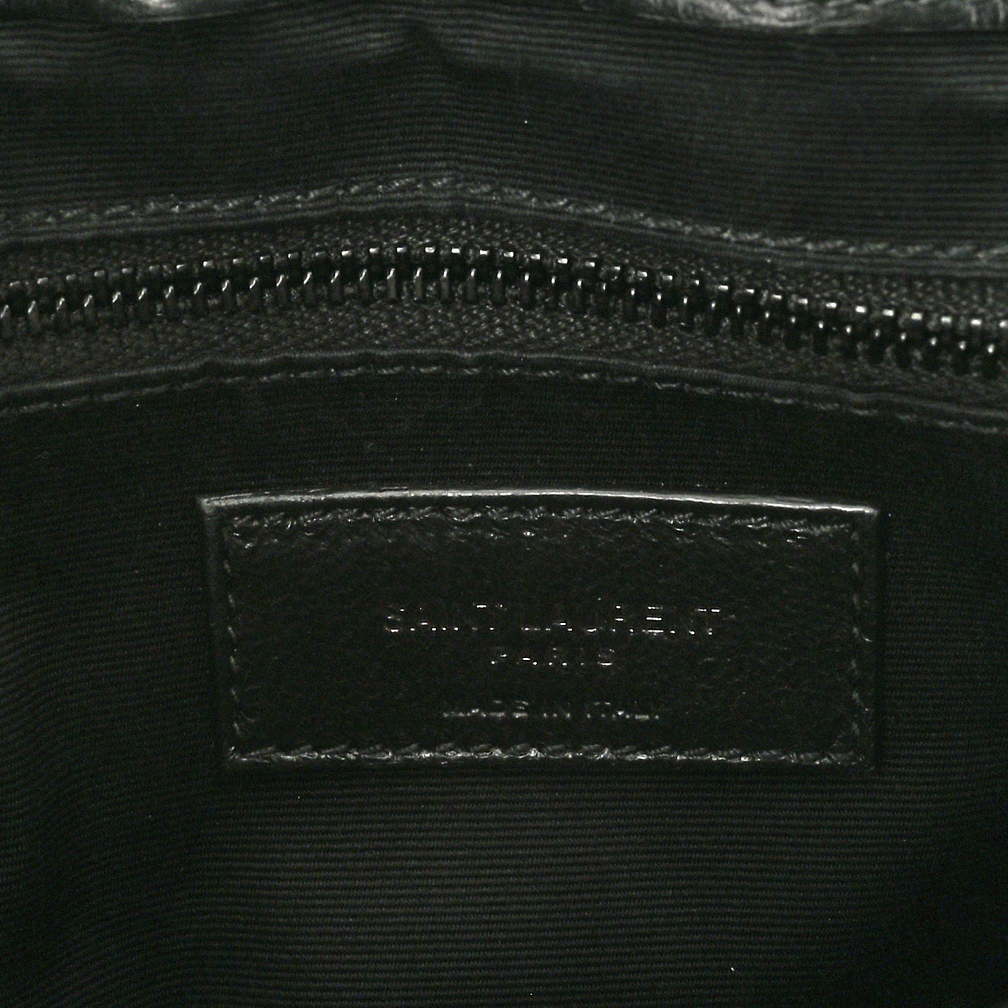 Calfskin Y Quilted Monogram Monochrome Medium Loulou Chain Satchel Black