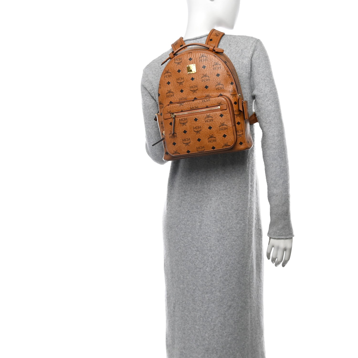 MCM Visetos Mens Medium Stark Backpack Cognac 1715192 – FASHIONPHILE