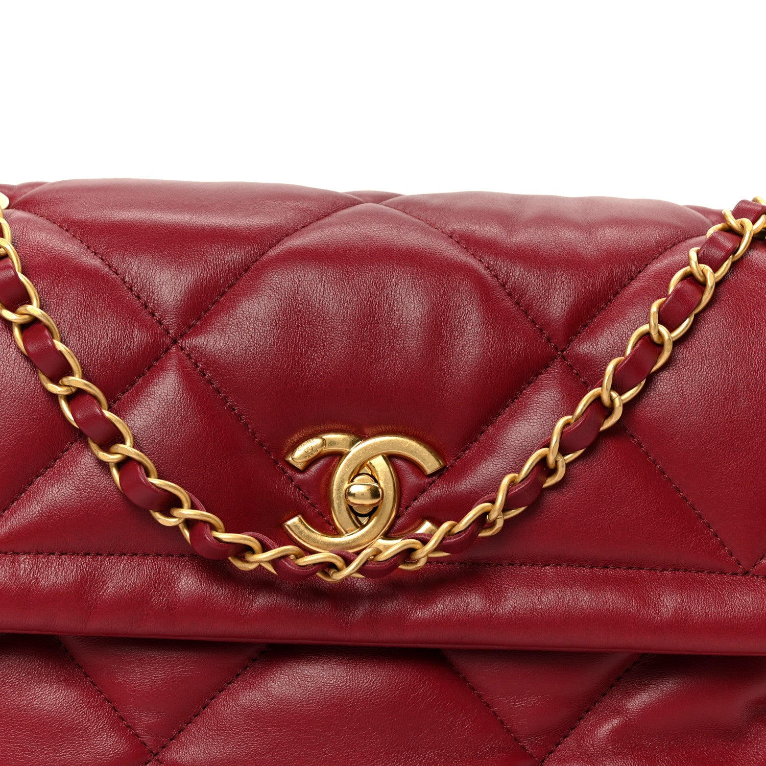 Chanel Lambskin Quilted Large Flap Red 8 of 10