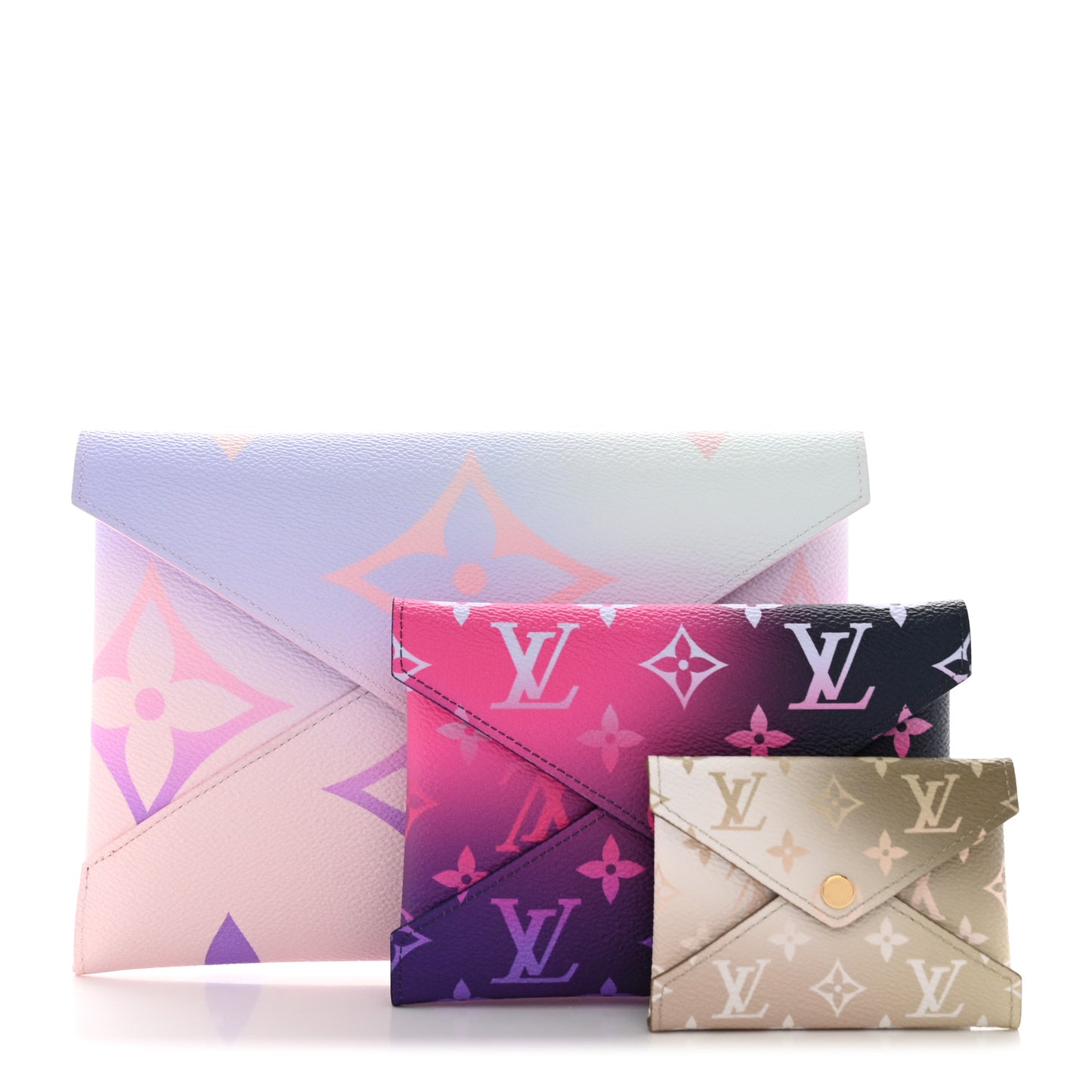 Monogram Giant Spring in the City Kirigami Pochette Set Sunrise Pastel Midnight Fuchsia Sunset Kaki