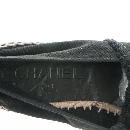 Chanel Canvas CC Espadrilles 40 Black Beige 7 of 7