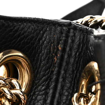 Gucci Pebbled Calfskin Medium Soho Chain Shoulder Bag Black 9 of 9