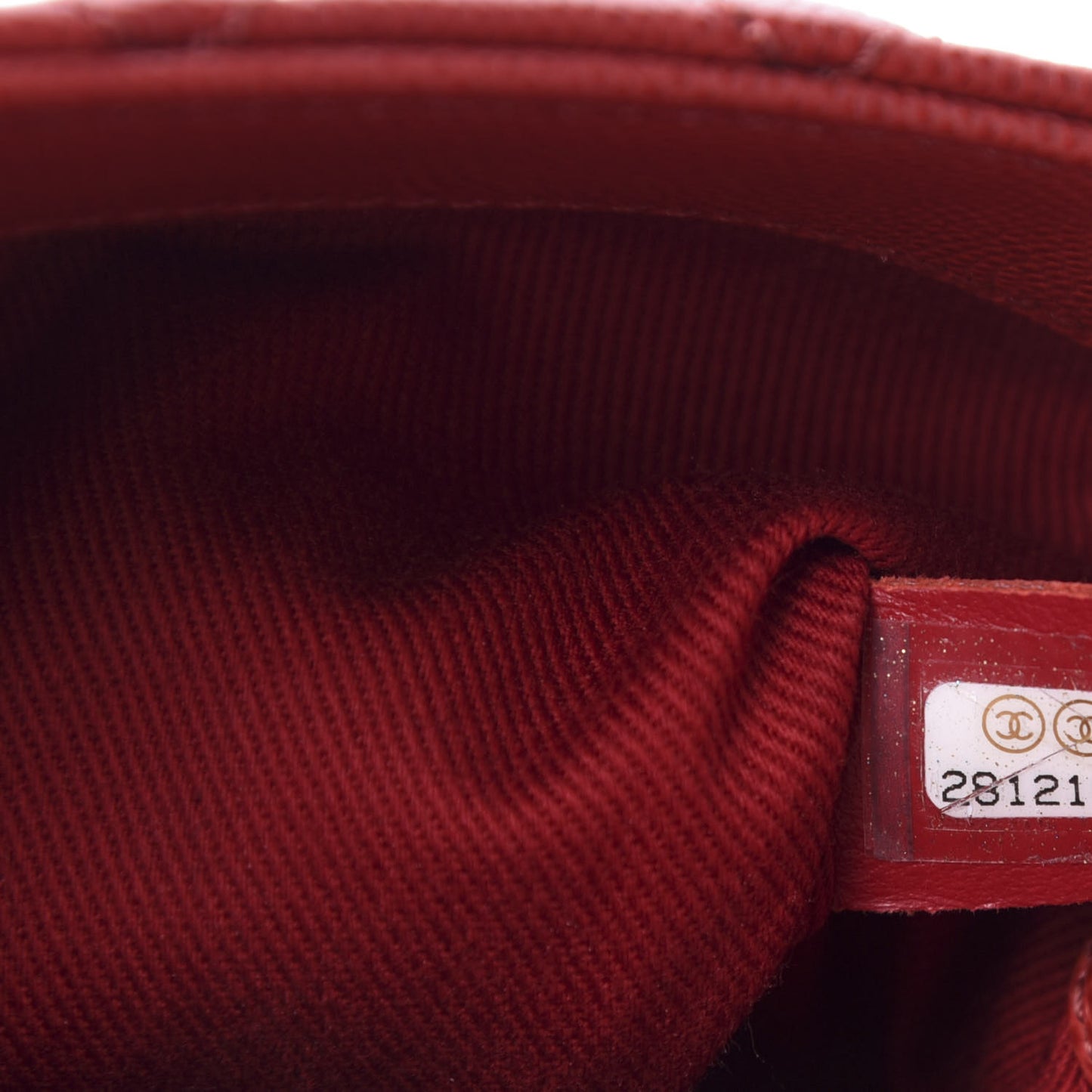 Caviar Quilted Mini Coco Handle Flap Dark Red